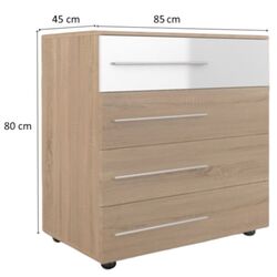 Comoda Ideal Mobila Viraj (Sonoma Oak/White) Thumb