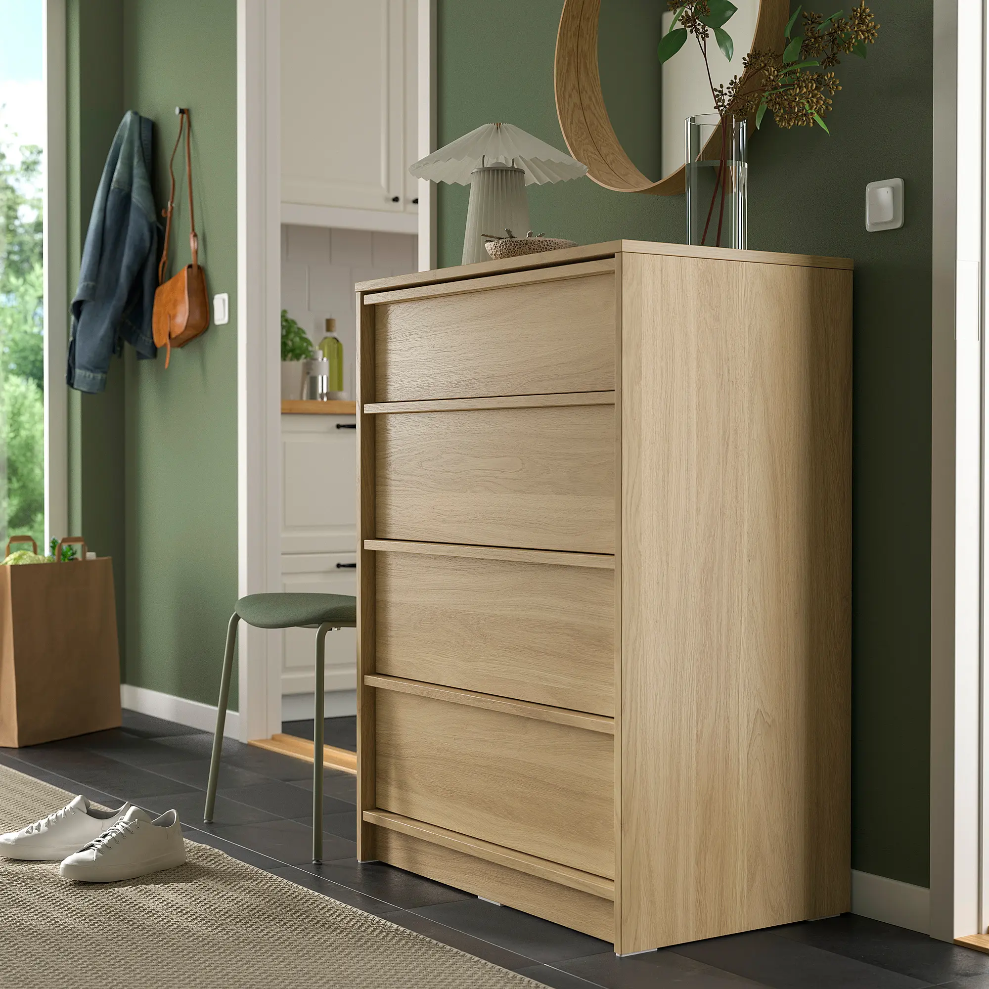 Comoda Ikea Ankarudden 80x48x107 (Stejar) - 4