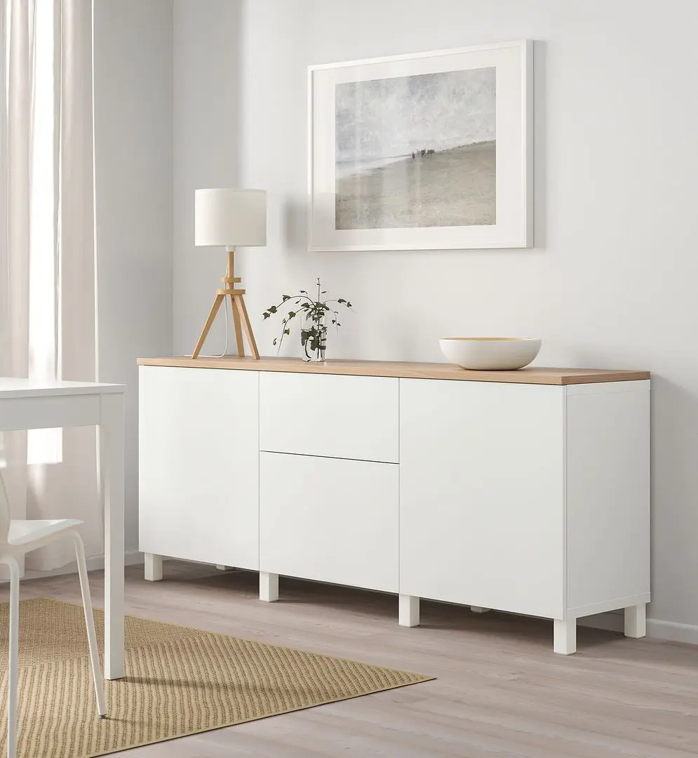 Тумба Ikea Besta/Lappviken/Stubbarp ящик c нажимными направляющими 180x42x76 (Белый)