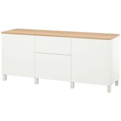 Tumba Ikea Besta/Lappviken/Stubbarp sina sertar cu inchidere lina 180x42x76 (Alb) Thumb