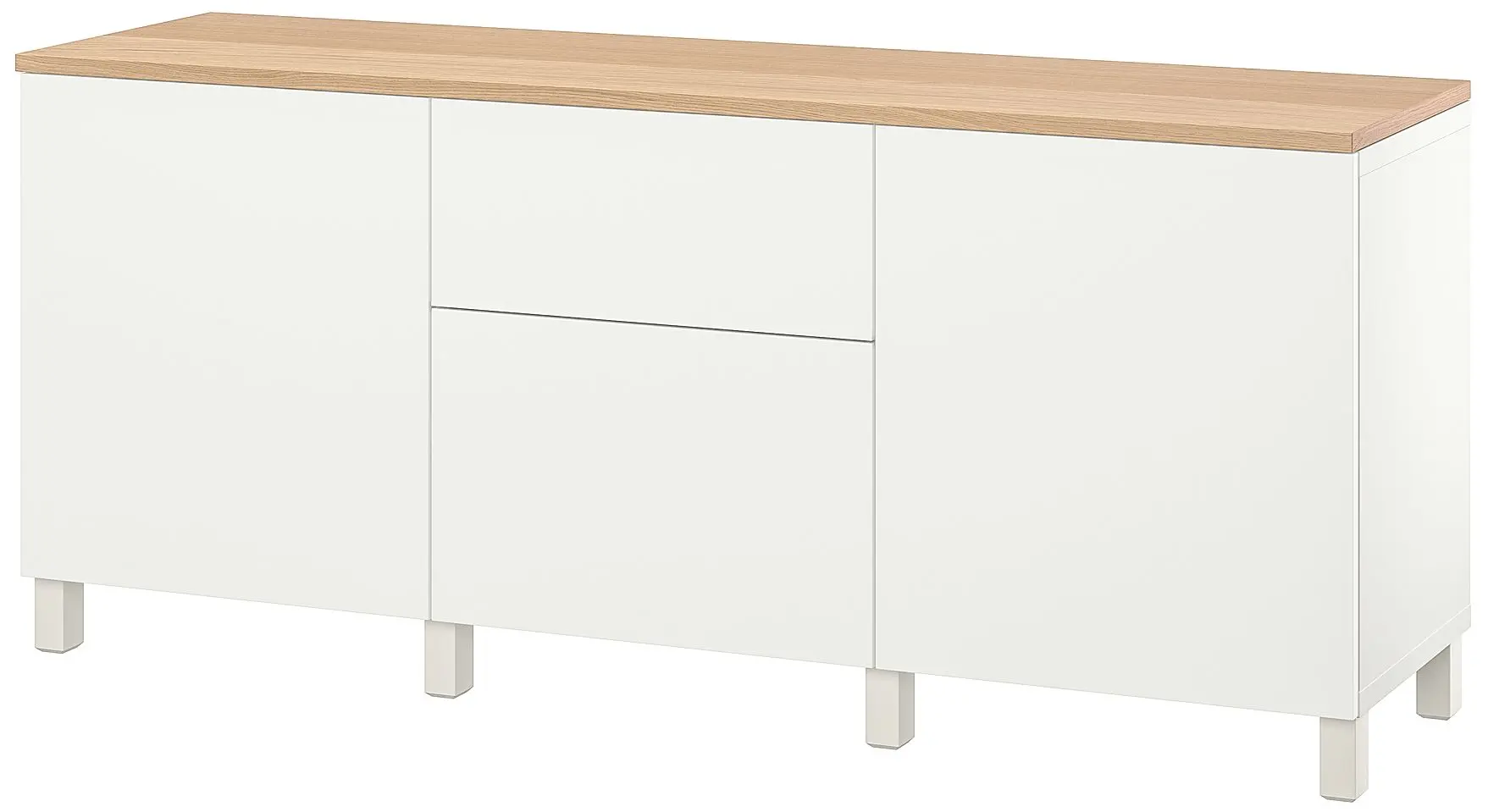 Tumba Ikea Besta/Lappviken/Stubbarp sina sertar cu inchidere lina 180x42x76 (Alb)