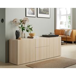 Tumba Ikea Besta/Lappviken glisiera sertar cu sistem apasare 180x42x65 (Aspect Stejar Antichizat)