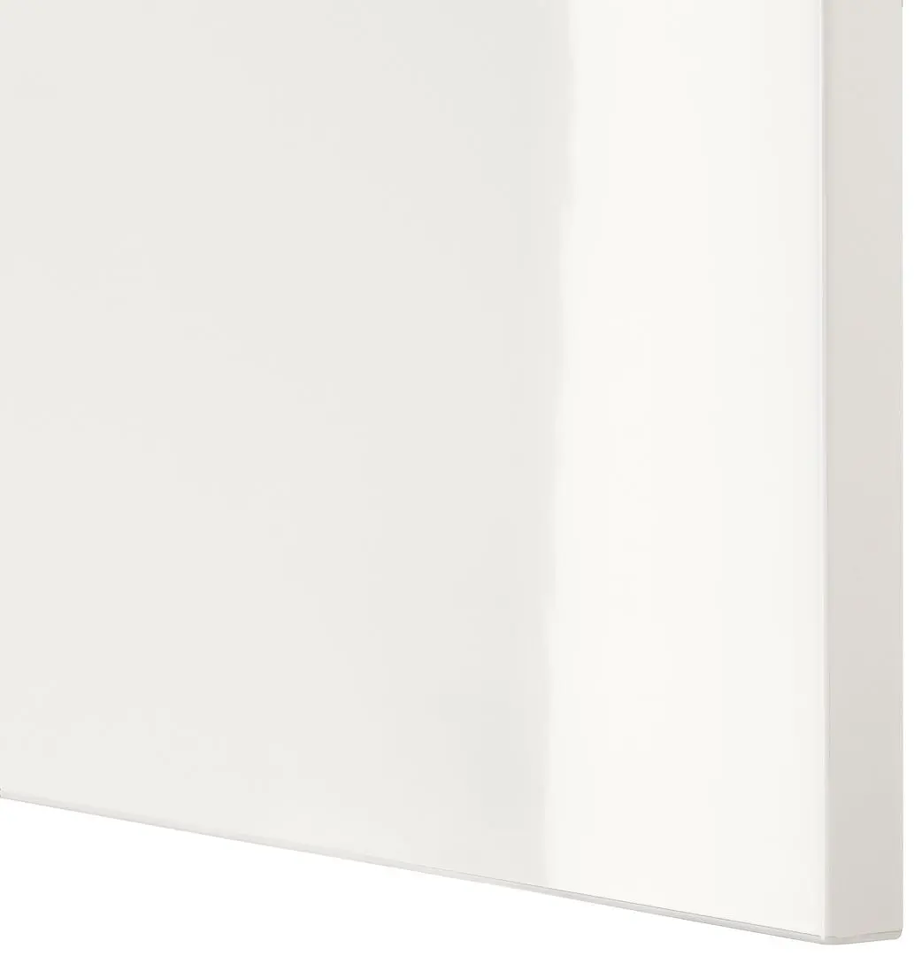 Tumba Ikea Besta/Selsviken sina sertar cu inchidere lina 180x42x65 (Aspect stejar antichizat/Alb lucios)