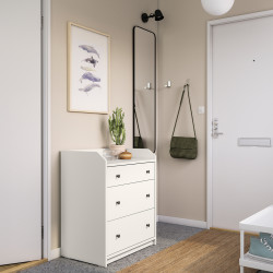 Комод Ikea Hauga 3 ящика 70x46x84 (Белый) Thumb