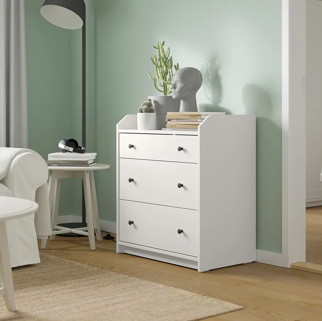 Комод Ikea Hauga 3 ящика 70x46x84 (Белый)