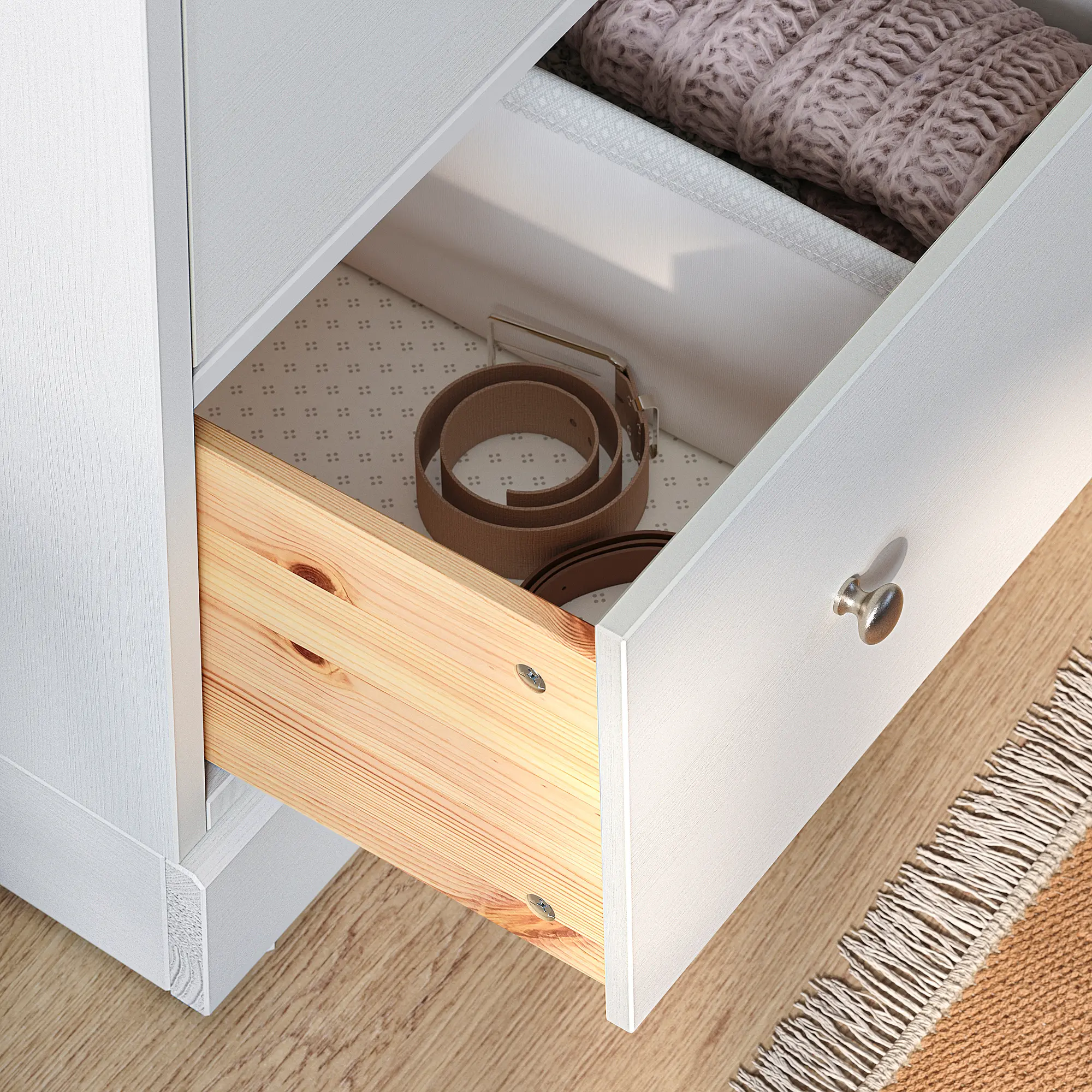 Comoda Ikea Havsta 3 sertare 81x47x89 (Alb)