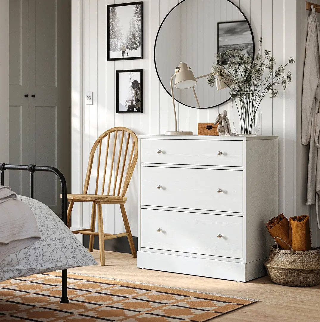 Comoda Ikea Havsta 3 sertare 81x47x89 (Alb)