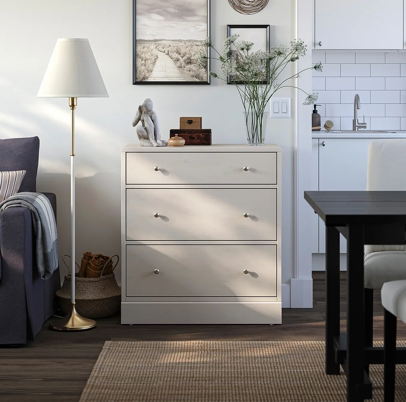 Comoda Ikea Havsta 3 sertare 81x47x89 (Gri-bej)