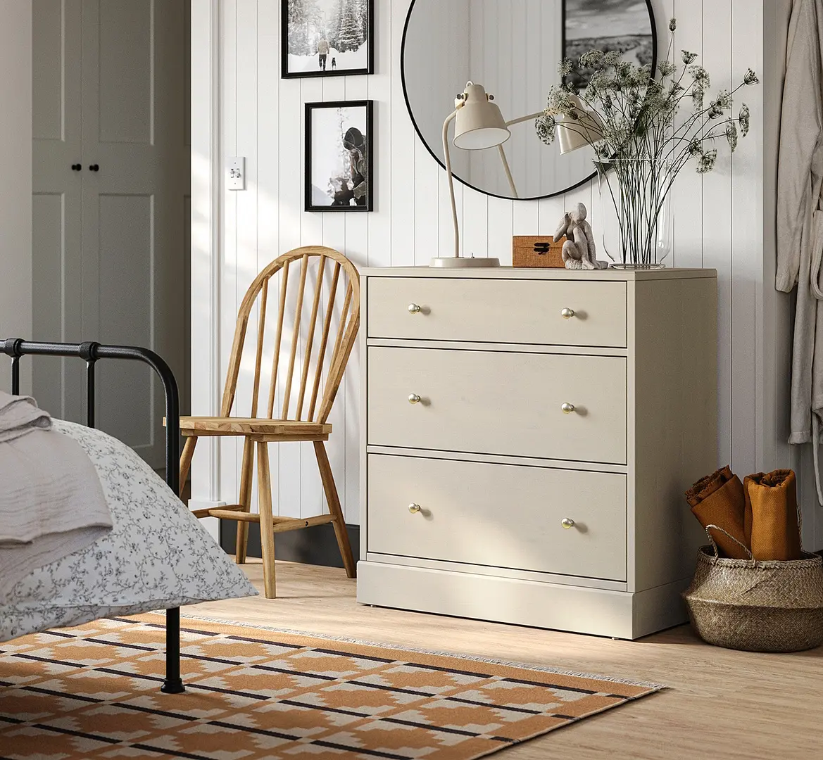 Comoda Ikea Havsta 3 sertare 81x47x89 (Gri-bej)