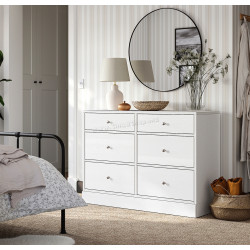 Comoda Ikea Havsta 6 sertare 121x47x89 (Alb)