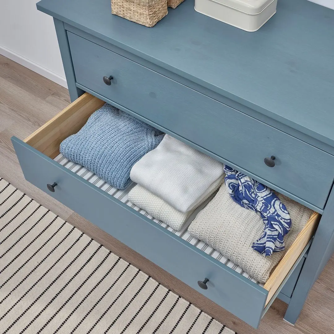 Comoda Ikea Hemnes 108x96 (Albastru) - 5