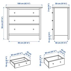 Comoda Ikea Hemnes 108x96 (Albastru) Thumb