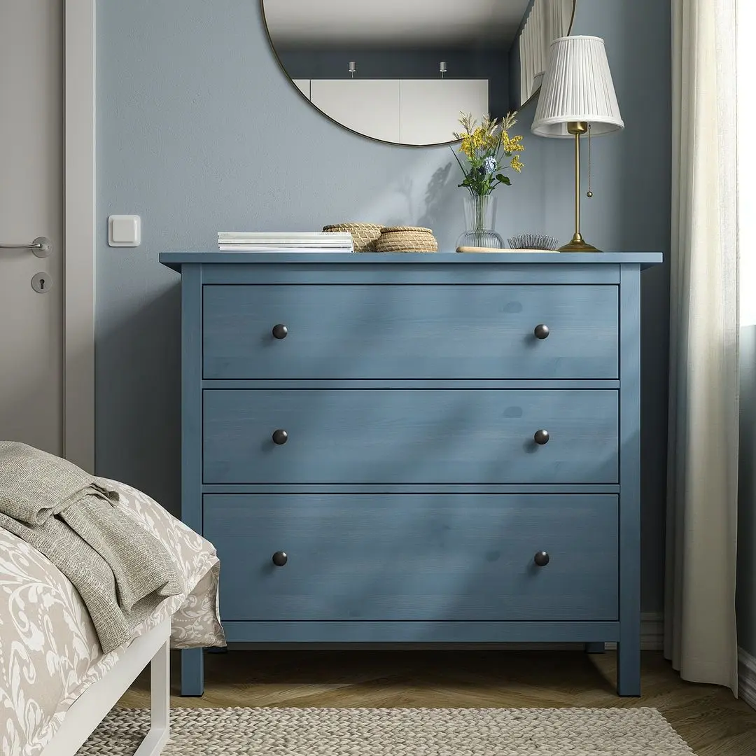 Comoda Ikea Hemnes 108x96 (Albastru)