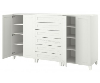 Тумба Ikea Platsa 240x57x133 (Белый/Саннидал Белый)