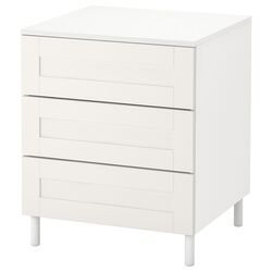 Комод Ikea Platsa 60x57x73 (Белый/Саннидал Белый)