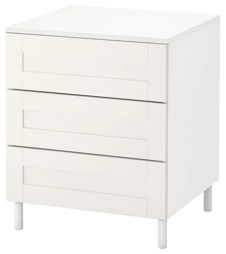 Комод Ikea Platsa 60x57x73 (Белый/Саннидал Белый)