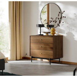 Comoda Ikea Radmanso 3 sertare 90x48x81 (Nuc maro)