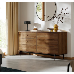 Comoda Ikea Radmanso 6 sertare 159x48x81 (Nuc maro)