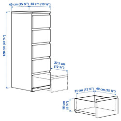 Comoda Ikea Storklinta 40x50x120 (Stejar) Thumb