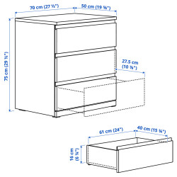 Comoda Ikea Storklinta 70x50x75 (Alb) Thumb