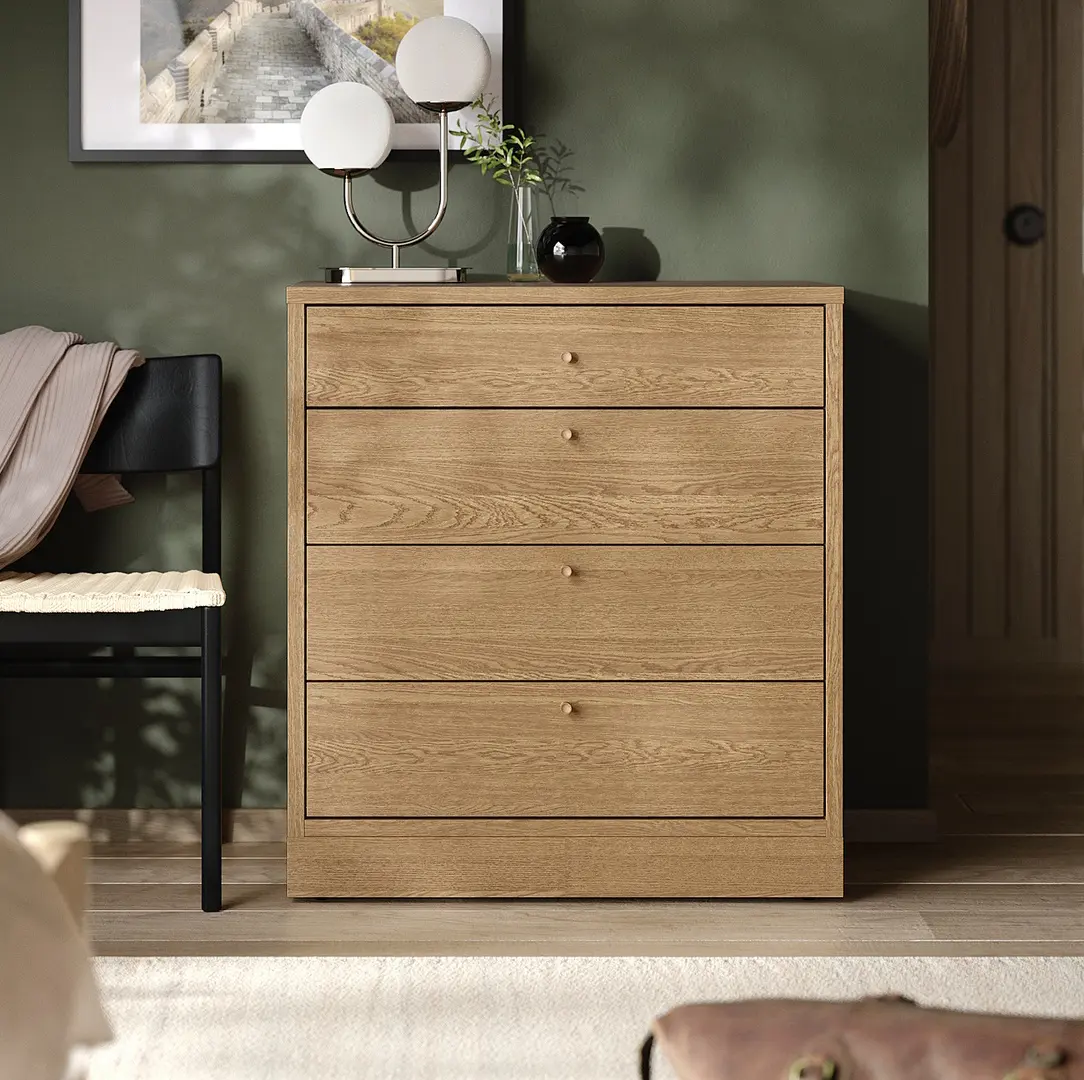 Comoda Ikea Tonstad 4 sertare 82x47x90 (Furnir stejar)