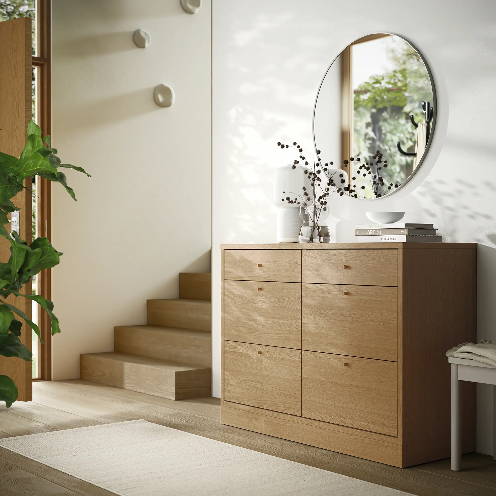 Comoda Ikea Tonstad 6 sertare 120x47x90 (Furnir stejar)