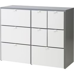 Comodă Ikea Visthus 8 sertare 122x96 (Gri/Alb) Thumb