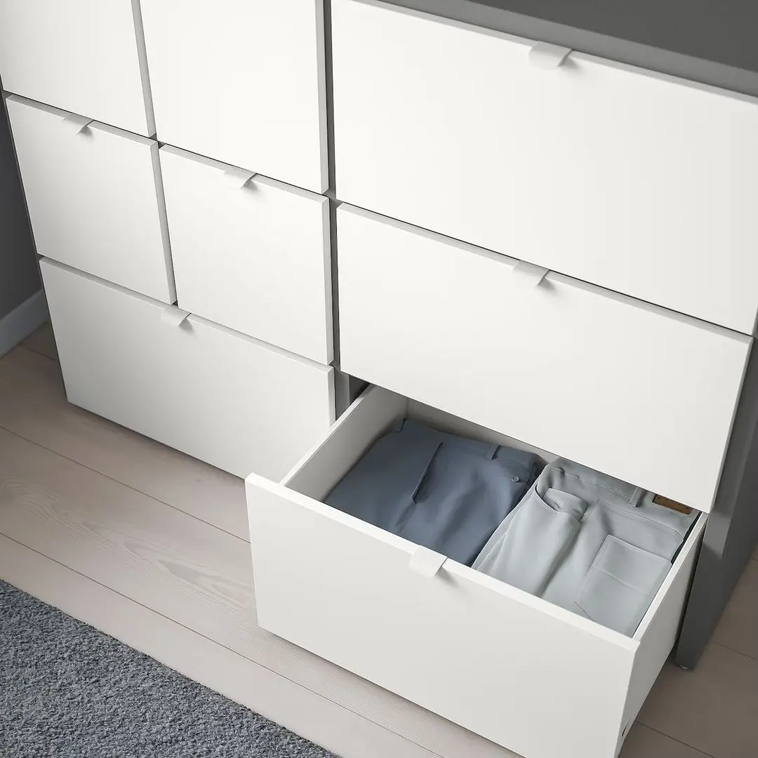 Comodă Ikea Visthus 8 sertare 122x96 (Gri/Alb)