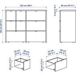 Comodă Ikea Visthus 8 sertare 122x96 (Gri/Alb) Thumb