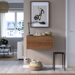 Comoda suspendata Ikea Eket 2 sertare 70x35x35 (Maro/Aspect Nuc)
