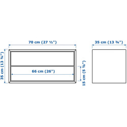 Comoda suspendata Ikea Eket 2 sertare 70x35x35 (Maro/Aspect Nuc) Thumb