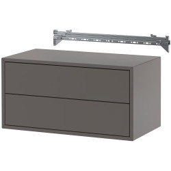 Comoda suspendata Ikea Eket 2 sertare 70x35x35 (Gri Inchis) Thumb