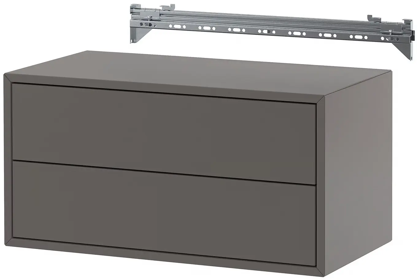 Comoda suspendata Ikea Eket 2 sertare 70x35x35 (Gri Inchis) - 2