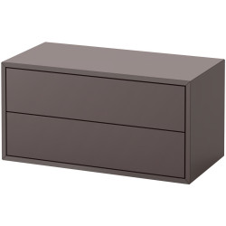 Comoda suspendata Ikea Eket 2 sertare 70x35x35 (Gri Inchis) Thumb