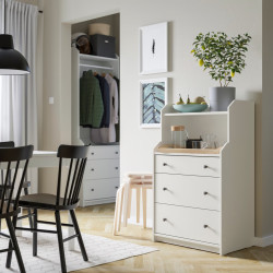 Comoda cu polita Ikea Hauga 70x46x116 (Alb) Thumb