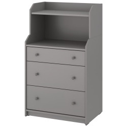 Comoda cu polita Ikea Hauga 70x46x116 (Gri) Thumb