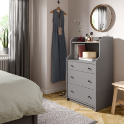 Comoda cu polita Ikea Hauga 70x46x116 (Gri) Thumb