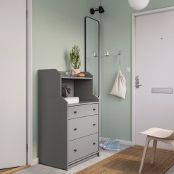 Comoda cu polita Ikea Hauga 70x46x116 (Gri) Thumb