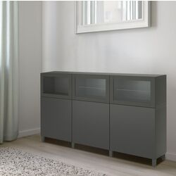 Bufet Ikea Besta/Lappviken/Sindvik 180x42x112 (Gri inchis)