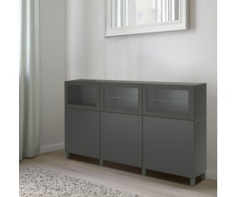 Буфет Ikea Besta 180x42x74 (Темно-серый Лаппвикен/Синдвик Темно-серый)