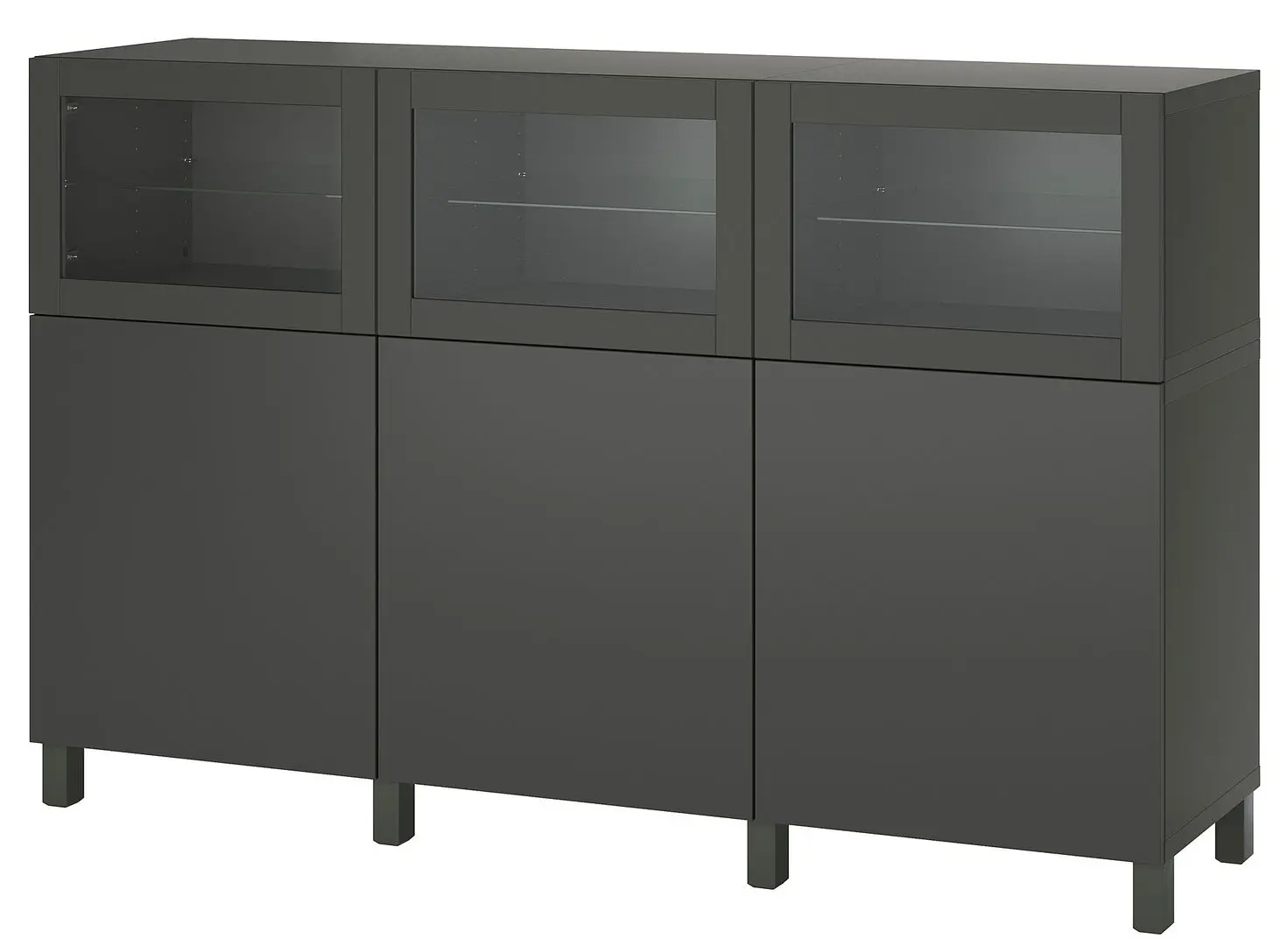 Bufet Ikea Besta/Lappviken/Sindvik 180x42x112 (Gri inchis)