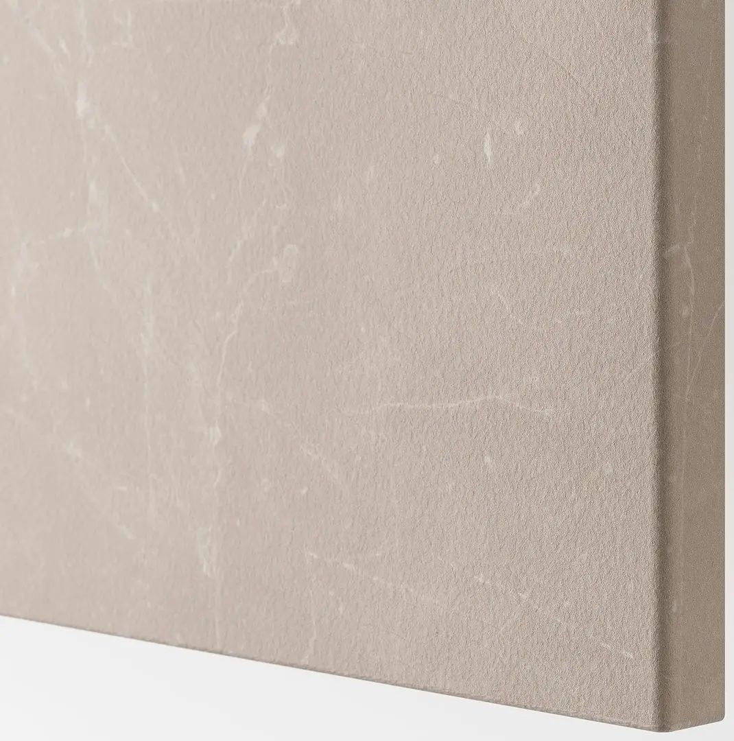 Tumba Ikea Besta/Bergsviken/Stubbarp sina sertar cu inchidere lina 120x42x74 (Alb/Marmura bej) - 3