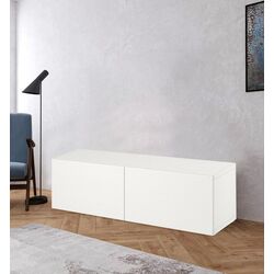 Tumba Ikea Besta usi 120x42x38 (Alb/Laxviken Alb)