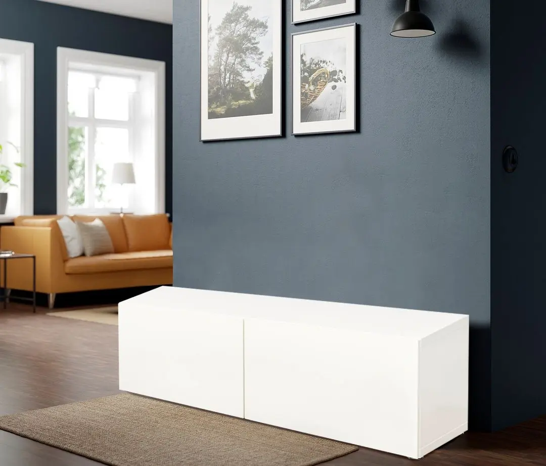 Tumba Ikea Besta/Lappviken polite/usi 120x42x38 (Alb)