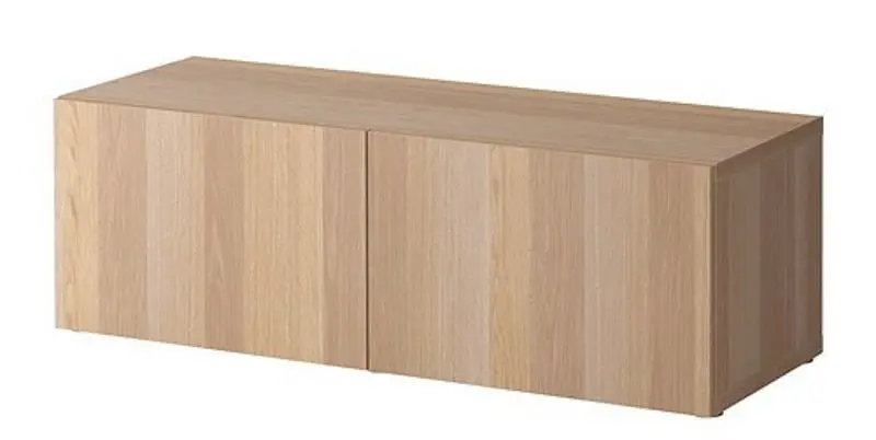 Тумба Ikea Besta дверцы 120x42x38 (Под Беленый Дуб/Лаппвикен под Беленый Дуб)