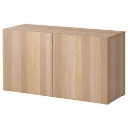 Тумба Ikea Besta дверцы 120x42x64 (Под Беленый Дуб/Лаппвикен под Беленый Дуб) Thumb