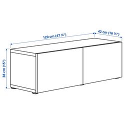 Tumba Ikea Besta usi/polite 120x42x38 (Gri Inchis/Lappviken Gri Inchis) Thumb