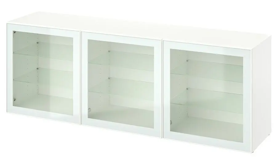 Буфет Ikea Besta дверцы/прозрачное стекло 180x42x65 (Глассвик Белый)