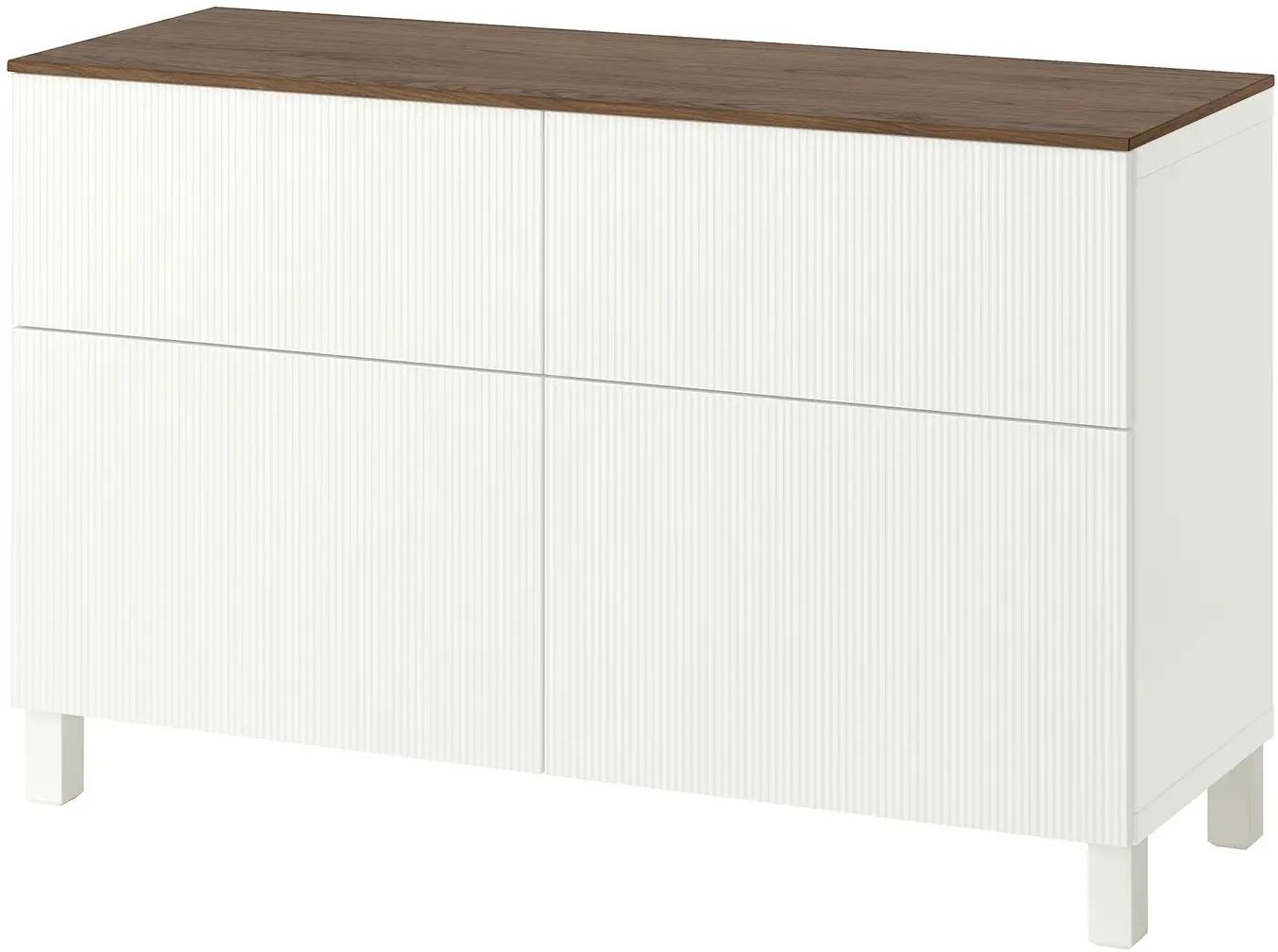 Tumba Ikea Besta/Forvaltare usi/sertare 120x42x74 (Alb/Aspect Nuc) - 3