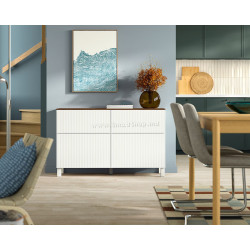 Тумба Ikea Besta/Forvaltare дверцы/ящики 120x42x74 (Белый/Под Орех)